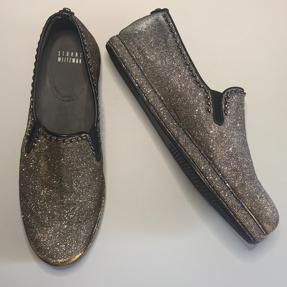 Stuart Weitzman sparkly metallic look slip… - Picture 1 of 8
